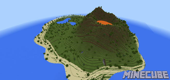 Volcano Island [Custom Terrain] Map