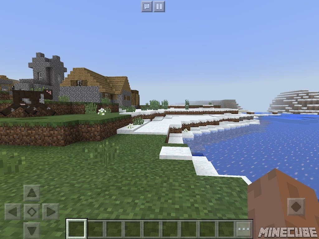 Ravine Seed with Village at Spawn Seed